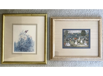 (2) FRAMED PRINTS, ONE BY MARY VINCENT BERTRAND