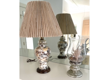 SEASHELL LAMP AND CANDLE FIXTURE