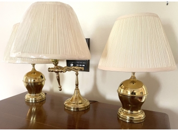 PR MODERN BRASS TABLE LAMPS