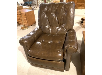 LATE 20TH C LEATHER RECLINER BY CRAFTWORK GOULD