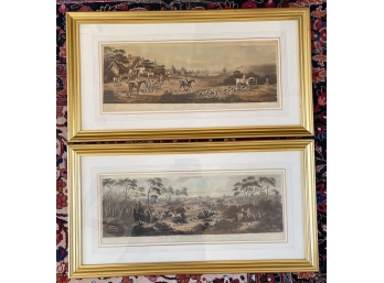 PR FRAMED ANTIQUE WATERCOLORED PRINT