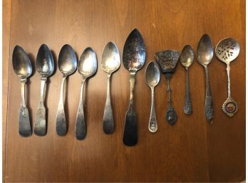 (11) COIN/STERLING SILVER SPOONS