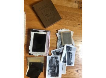LOT TRAIN PHOTOS AND (11) GLASS PLATE NEGATIVES