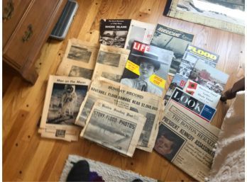 LARGE LOT NEWSPAPER/MAGAZINE SIGNIFICANT EVENTS