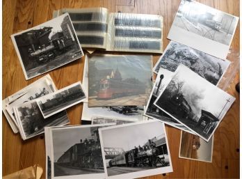 LARGE LOT TRAIN PHOTOS AND NEGATIVES