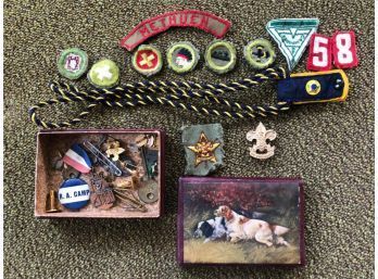 LOT VINTAGE BOY SCOUT PATCHES AND PINS