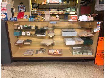 LARGE GLASS STORE DISPLAY COUNTER