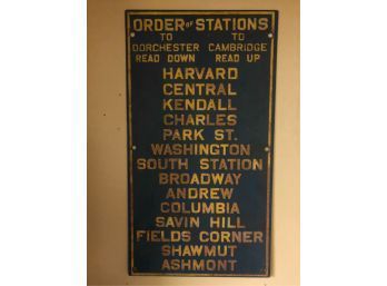 ANTIQUE ORDER OF STATIONS DORCHESTER TO CAMBRIDGE