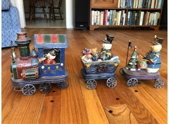 (3) CHRISTMAS THEMED TRAIN PIECES