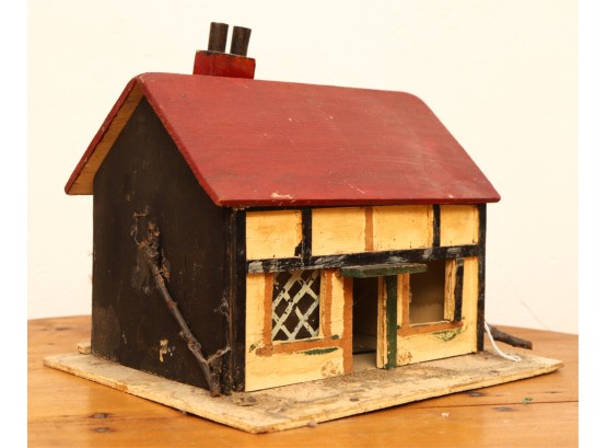 WOODEN MODEL OF A COTTAGE