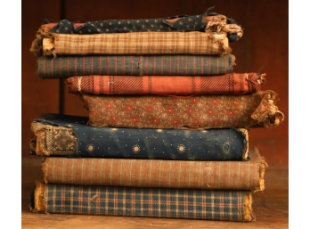 (8) EARLY BOOKS with CLOTH BOOK COVERS