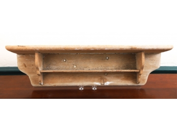 (2) TIER WALL SHELF with SCRUBBED PINE FINISH