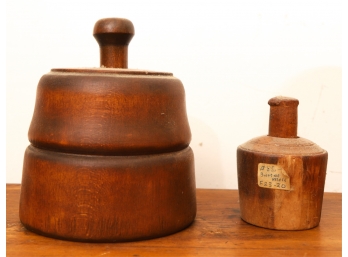 (2) MAPLE BUTTER PRESSES with STAR & LEAF