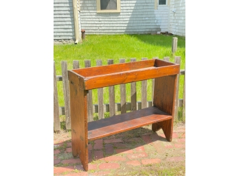 PINE BUCKET BENCH with BOOTJACK ENDS