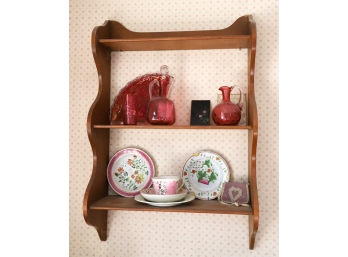 WALL SHELF with CONTENTS