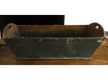 (2) HANDLED DOUGH BOX in GREEN PAINT