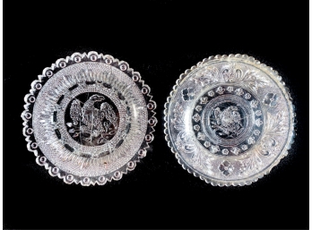 (2) LEE / ROSE NO. 666-B (scarce) 670-A CUP PLATE