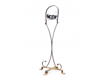 WROUGHT IRON PATIO ASH TRAY STAND