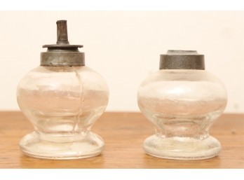 PAIR OF WHALE OIL SPARKING LAMPS