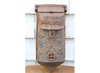 EARLY CAST IRON MAIL BOX