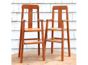 PAIR OF DOLL HIGH CHAIRS