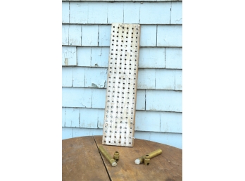 CANDLE RACK and (2) BRASS PUSH-UP CANDLES