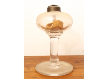 EARLY WHALE OIL PEDESTAL LAMP