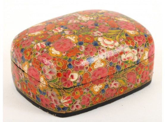 FAR EAST INDIAN PAPER MACHE COVERED BOX