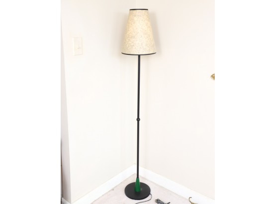 CONTEMPORARY FLOOR LAMP with GREEN ENAMELED BASE