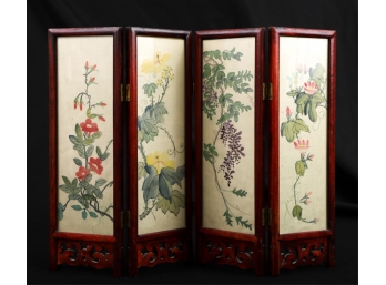 CHINESE (4) PANELED TABLE SCREEN