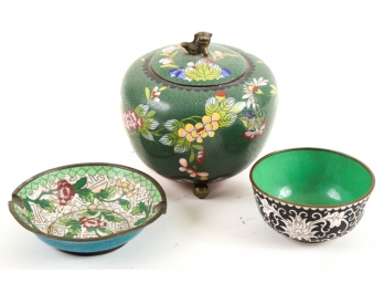 GROUPING OF (3) PIECES OF CLOISONNE