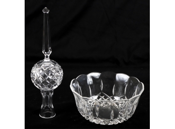 CRYSTAL FINIAL and BOWL