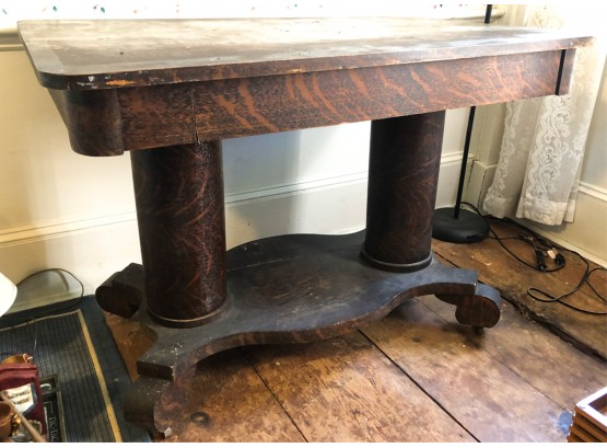EARLY 20TH C DOUBLE PEDESTAL TABLE W/ DRAWER