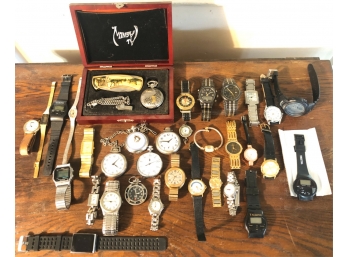 EXTENSIVE COLLECTION  WRIST AND POCKET WATCHES