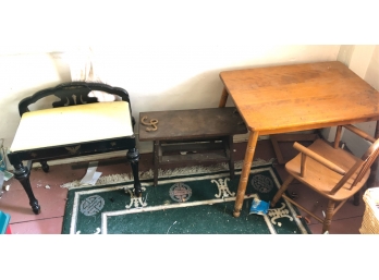 CHILDS TABLE AND CHAIR W/ (2) BENCHES