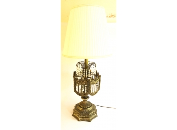 CONTEMPORARY VICTORIAN STYLE BRASS TABLE LAMP
