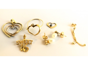 LOT 14K AND 10K GOLD JEWELRY