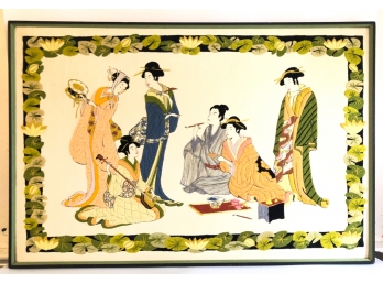 EMBROIDERED ASIAN SCENE