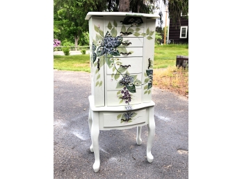 HAND PAINTED JEWELRY CABINET BY KENYIELD