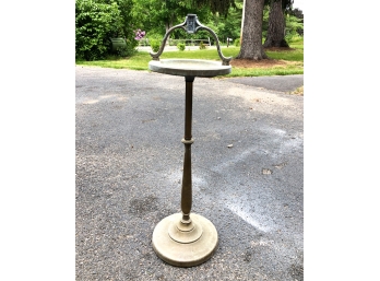 VINTAGE BRASS AND CAST SMOKING STAND