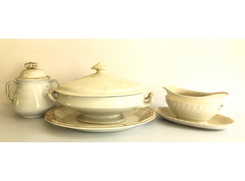 (4) IRONSTONE SERVING PIECES