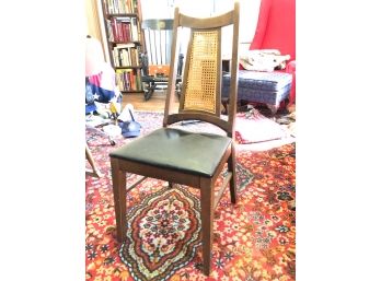MID CENTURY CANED SPLAT SIDE CHAIR
