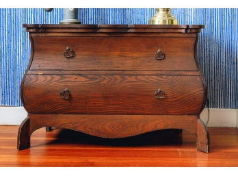 (20th c) CONTINENTAL OAK (2) DRAWER COMMODE