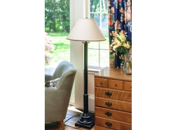 FINE QUALITY BRASS FLOOR LAMP w/  PATINATED FINISH