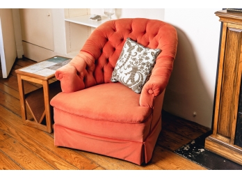 UPHOLSTERED ARMCHAIR with TUFTED BACK