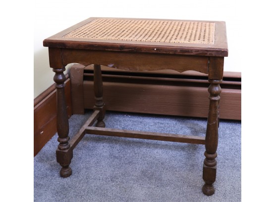 SMALL BENCH with CANE SEAT
