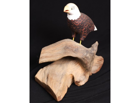 CARVED AND PAINTED FOLK ART EAGLE