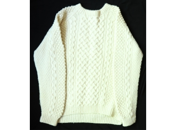 PURE BRITISH WOOL CABLE KNIT SWEATER