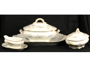 GROUPING OF MATCHING LIMOGES SERVING PIECES