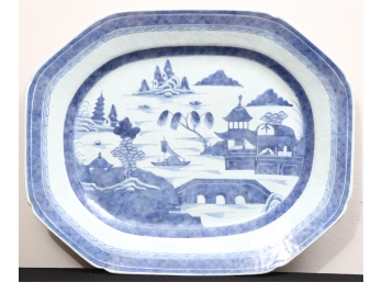 BLUE AND WHITE CANTON TRAY
